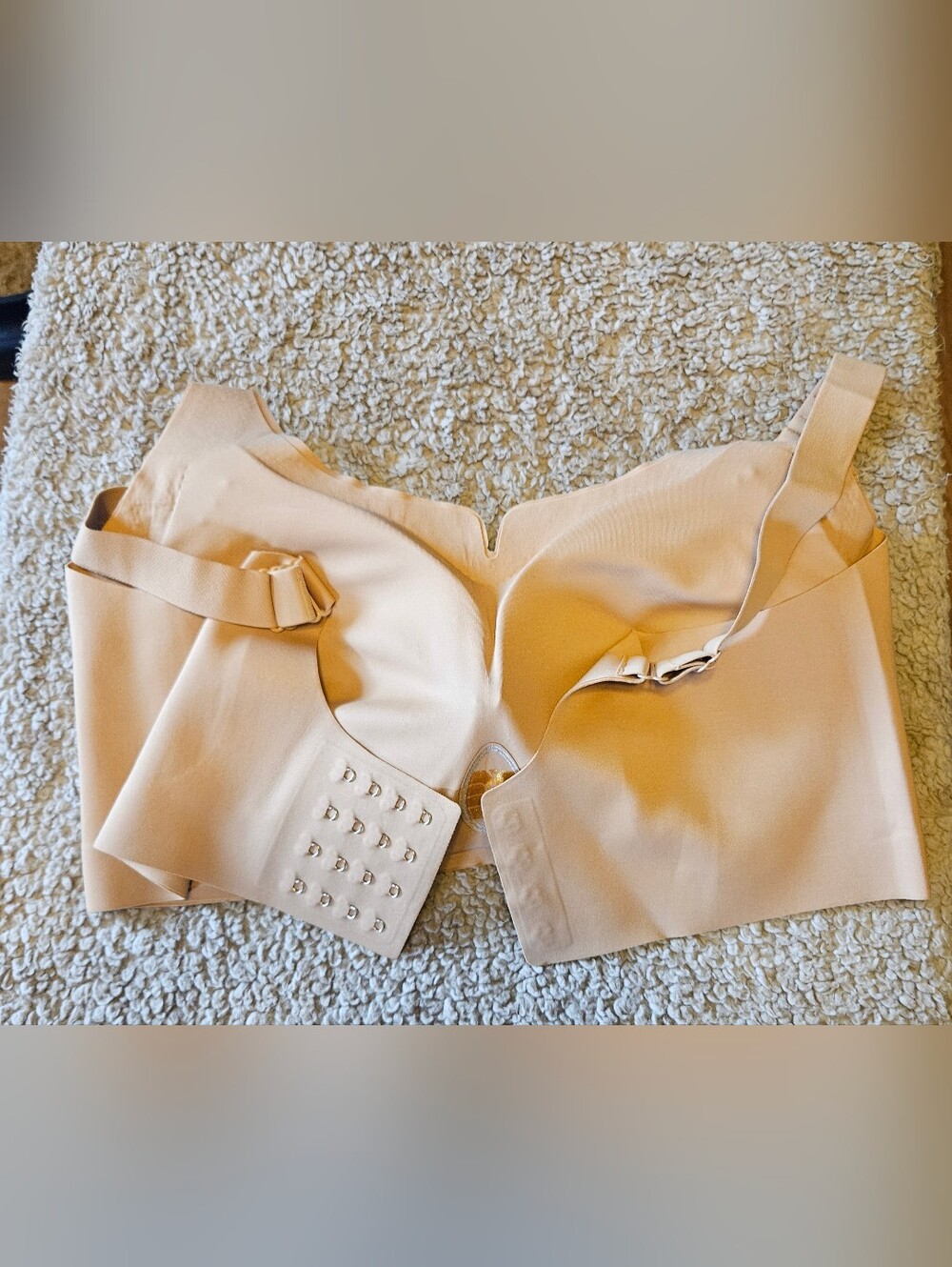 Jelly Wireless Bra Seamless PushUp Full Coverage Shapermint Smooth Khaki 40 XL - Picture 2 of 7